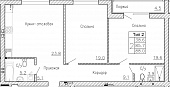 2-комнатную квартиру №58, 88,00 кв. м, на ул Генерала Круковского, 4, первый этаж