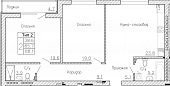 2-комнатная квартира №10, 88,1 кв. м, на ул Генерала Круковского, 4, третий этаж